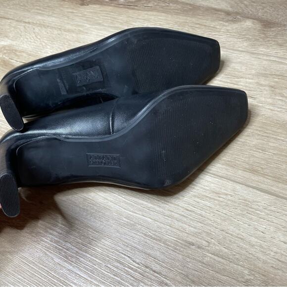 Alfani Women's Black Leather Squared Point Toe Step ‘N Flex Jeules Pumps sz 8.5 - Picture 7 of 8